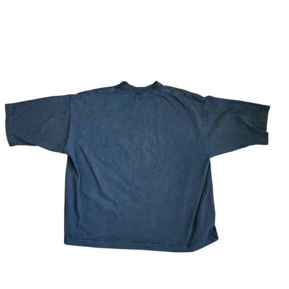 Yeezy Gap Balenciaga T Shirt Mens Medium Oversized Logo No Seam Boxy Black Heavy - Picture 2 of 4